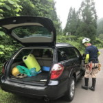 小谷堂から入渓点まで、林道を歩いた。(1時間30分)